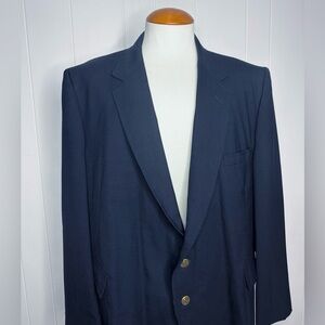 Vintage Arnold Palmer Navy Gold Button Navy Hopsack Blazer